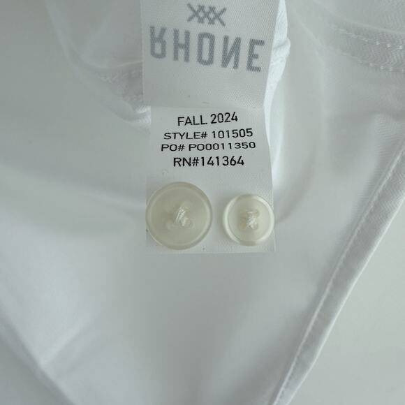 Rhone Commuter Shirt Mens Medium White Midweight Pro Button Up Performance - Picture 9 of 13